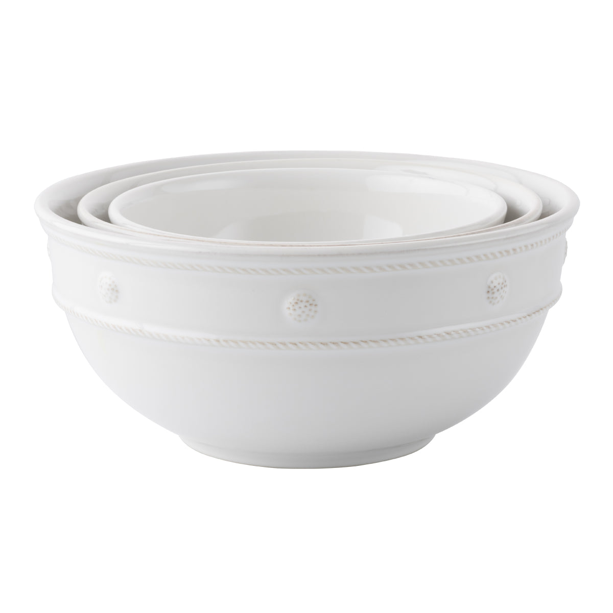 Berry & Thread Mixing Bowl Set - Whitewash