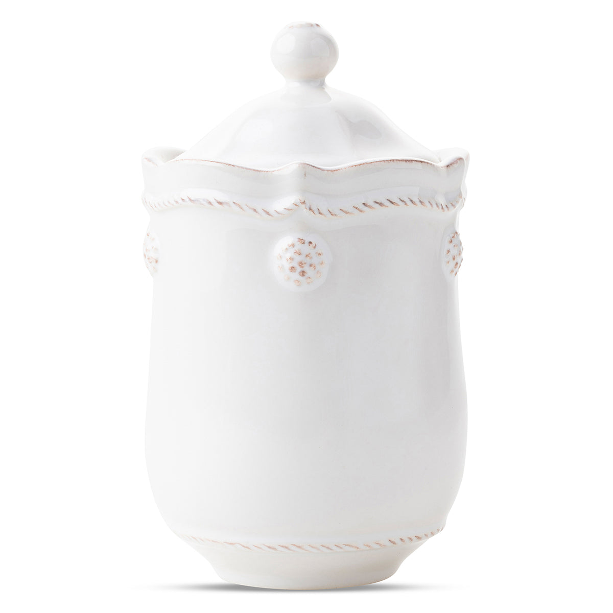 Berry & Thread Jar with Lid - Whitewash