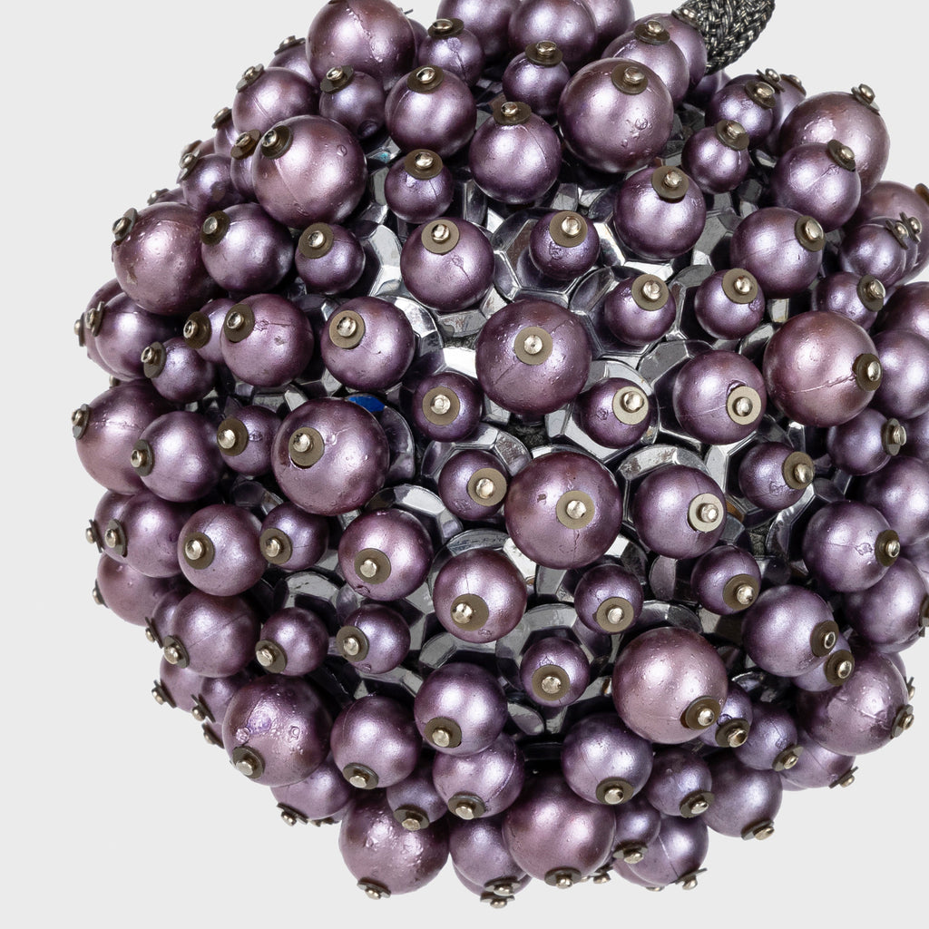 Multi Pearl Ball Ornament in Mauve Grey