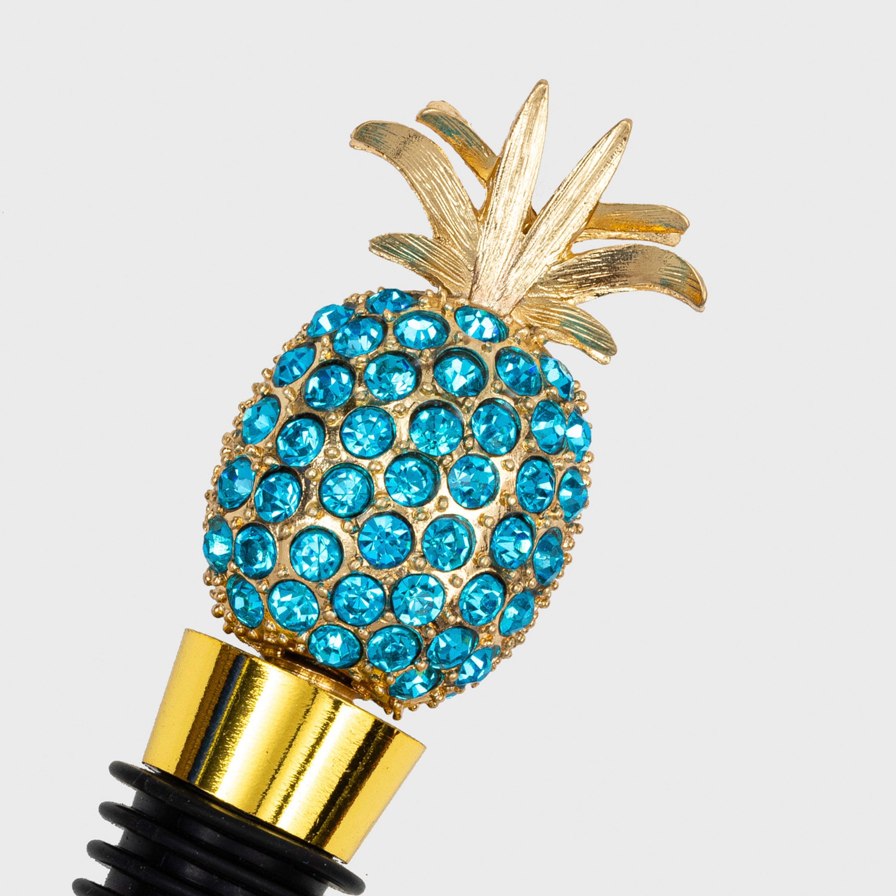 Pineapple Wine Stopper in Turquoise