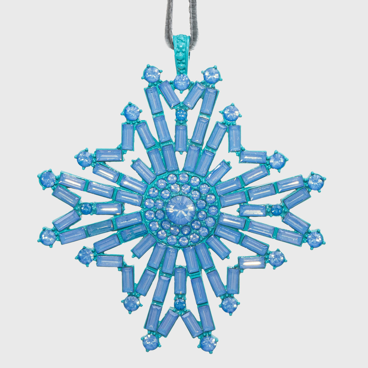 Baguette Snowflake Hanging Ornaments Boxed Set in Sherbet