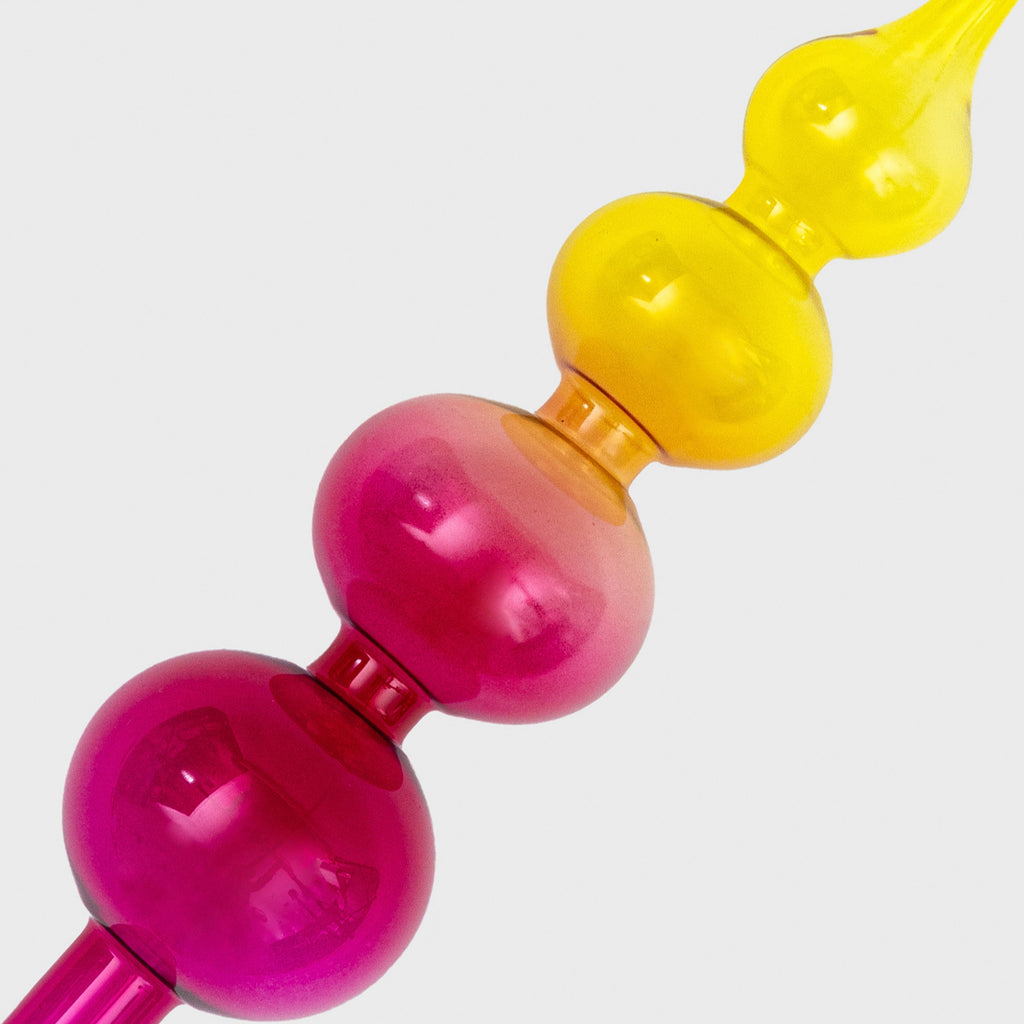 Glass Bubble Ombre Tree Topper in Pink and Citrine