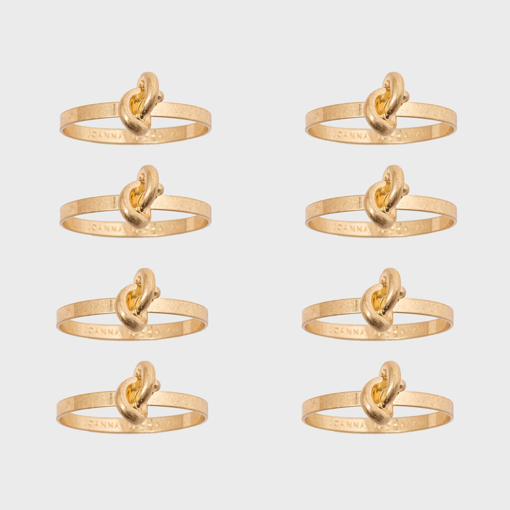 Knot Napkin Rings, Set of Eight