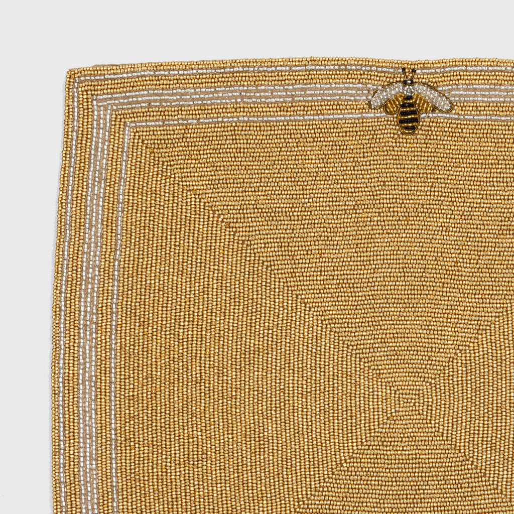 Stripey Be Square Hand-Beaded Placemat