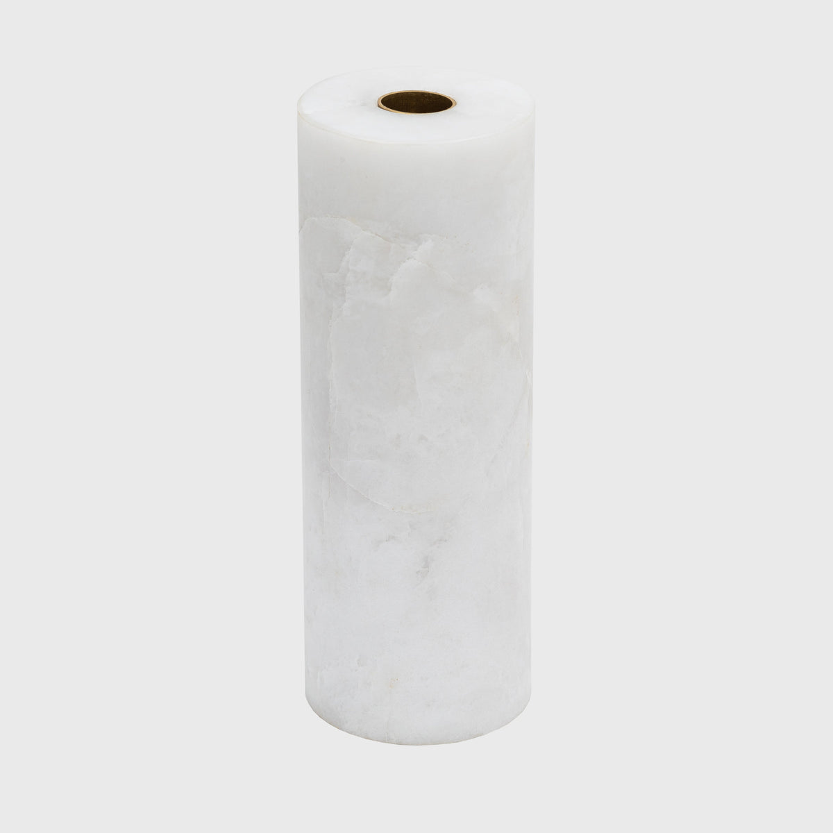 Column Candlestick in White Quartz