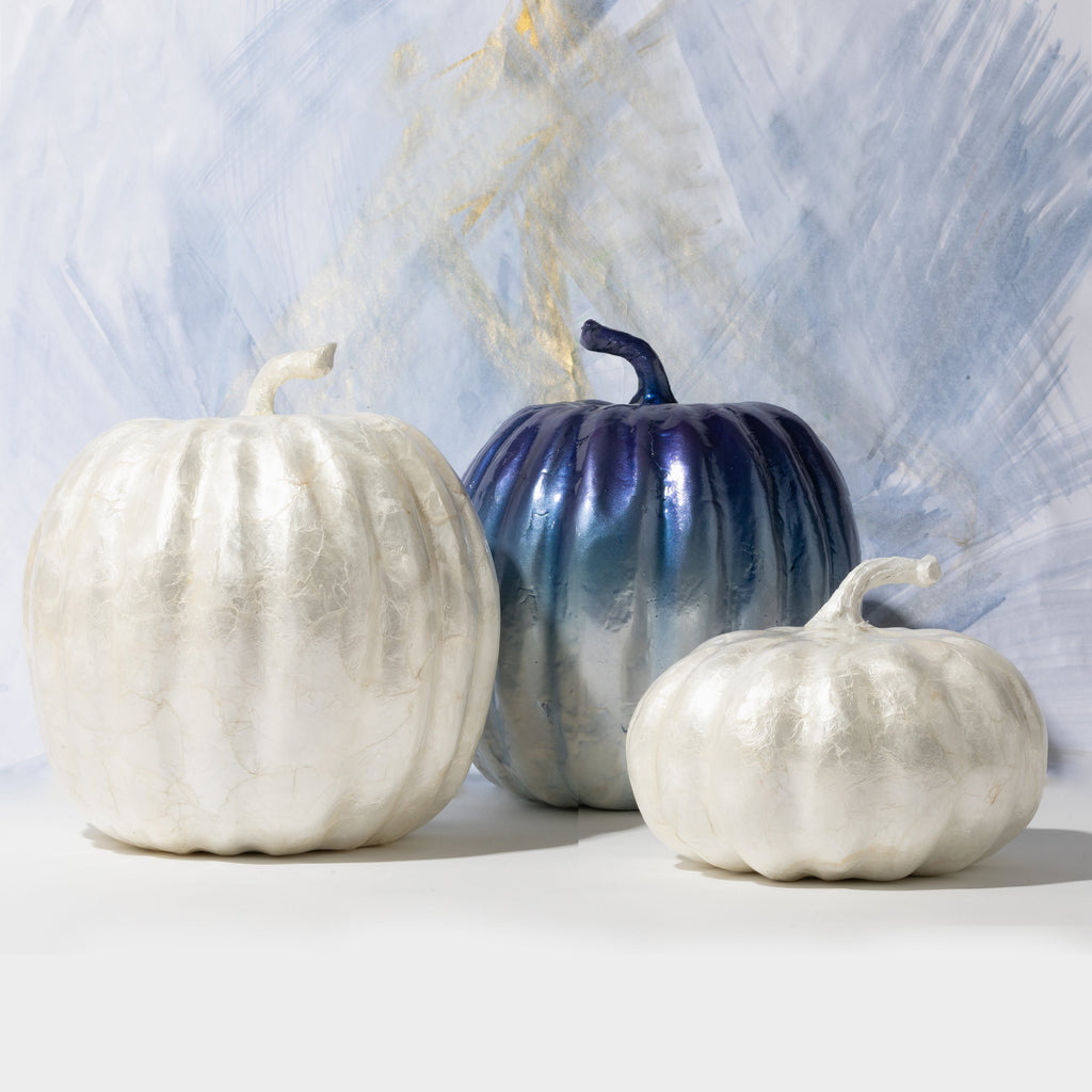 Small Capiz Pumpkin in Pearl