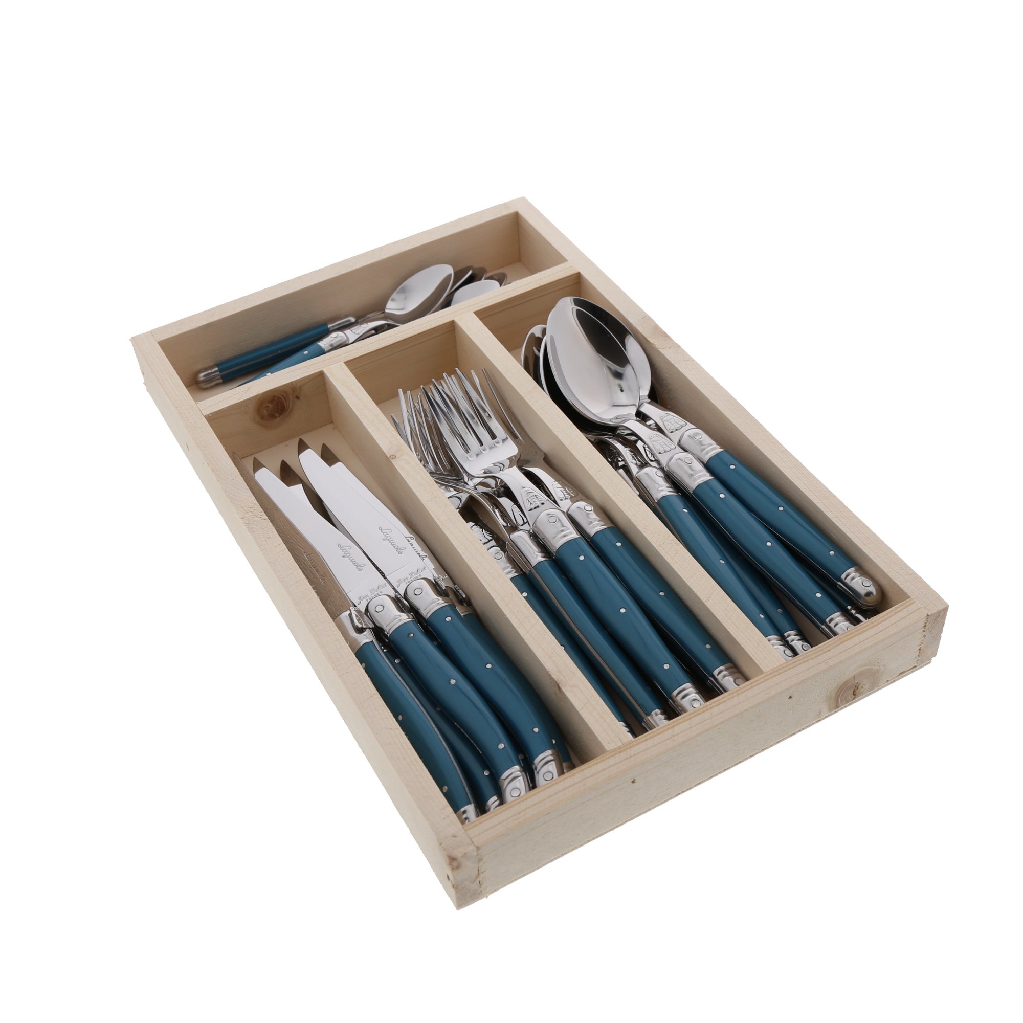 Everyday Flatware Set Mineral, Set of 24 | Over The Moon Everyday Flatware Set Mineral, Set of 24 | Over The Moon