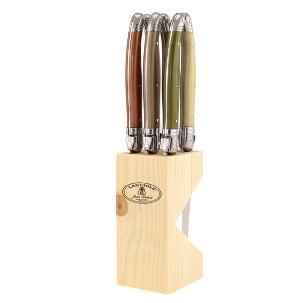 Knives in Block in Mineral, Set of 6