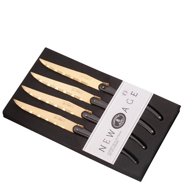 Steak Knives in New Age Gold, Set of 4