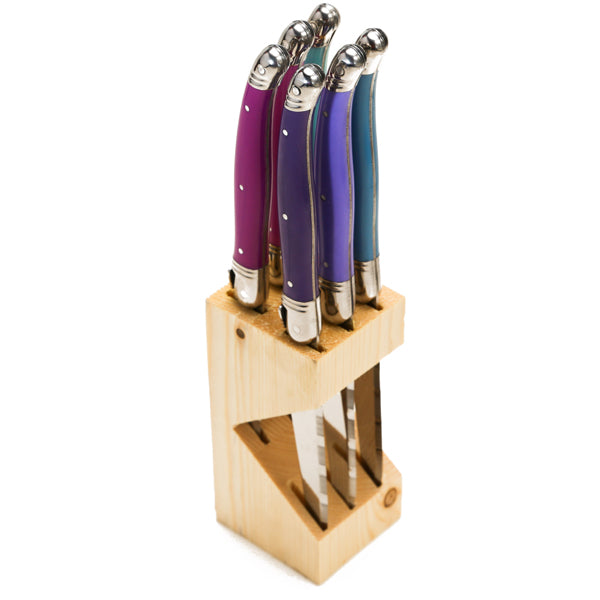 Knives in Block in Provence, Set of 6