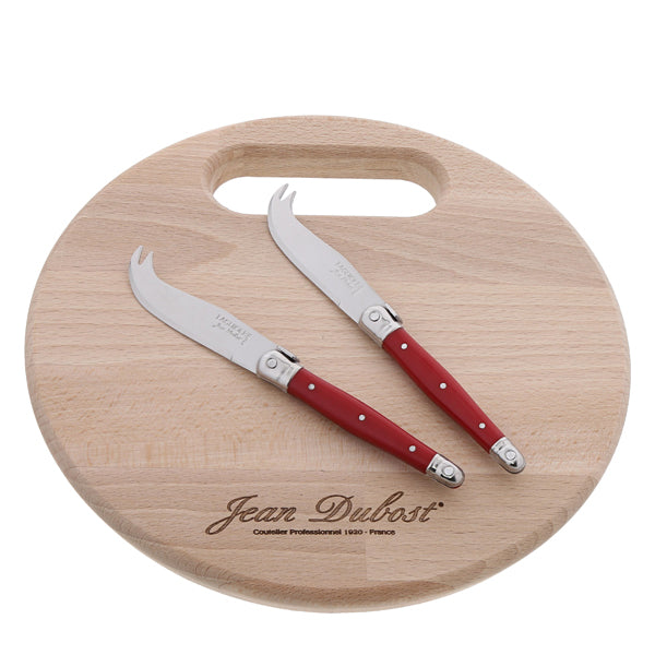 2-Piece Cheese Set Red with Board