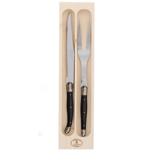 Carving Set with Black Handles