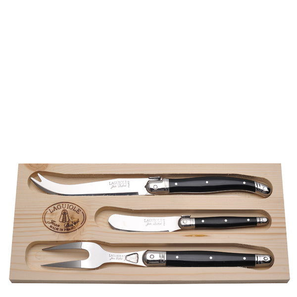 3-Piece Cheese Set in Black