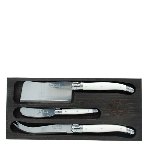 3-Piece Cheese Set in White Black