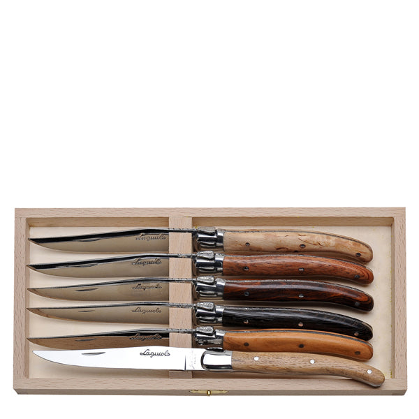 Knives in Assorted Wood, Set of 6