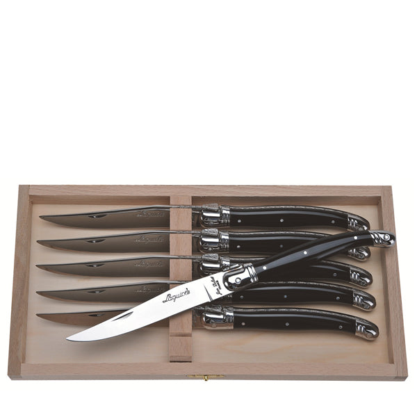 Knives Set in Black Acrylic, Set of 6