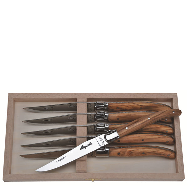 Knives in Olive Wood, Set of 6