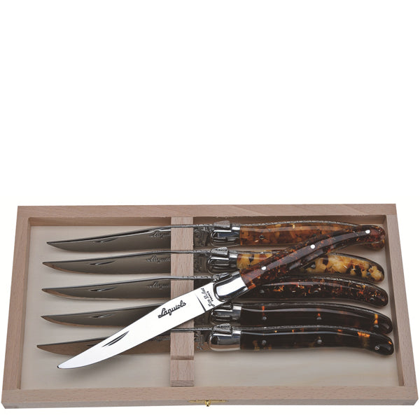 Knives in Tortoise Acrylic, Set of 6