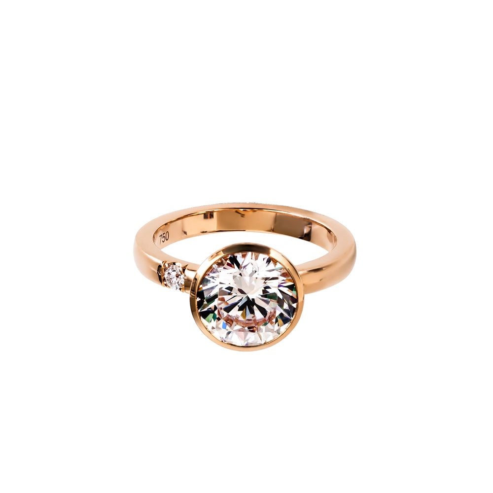 Destiny Bezeled Engagement Ring