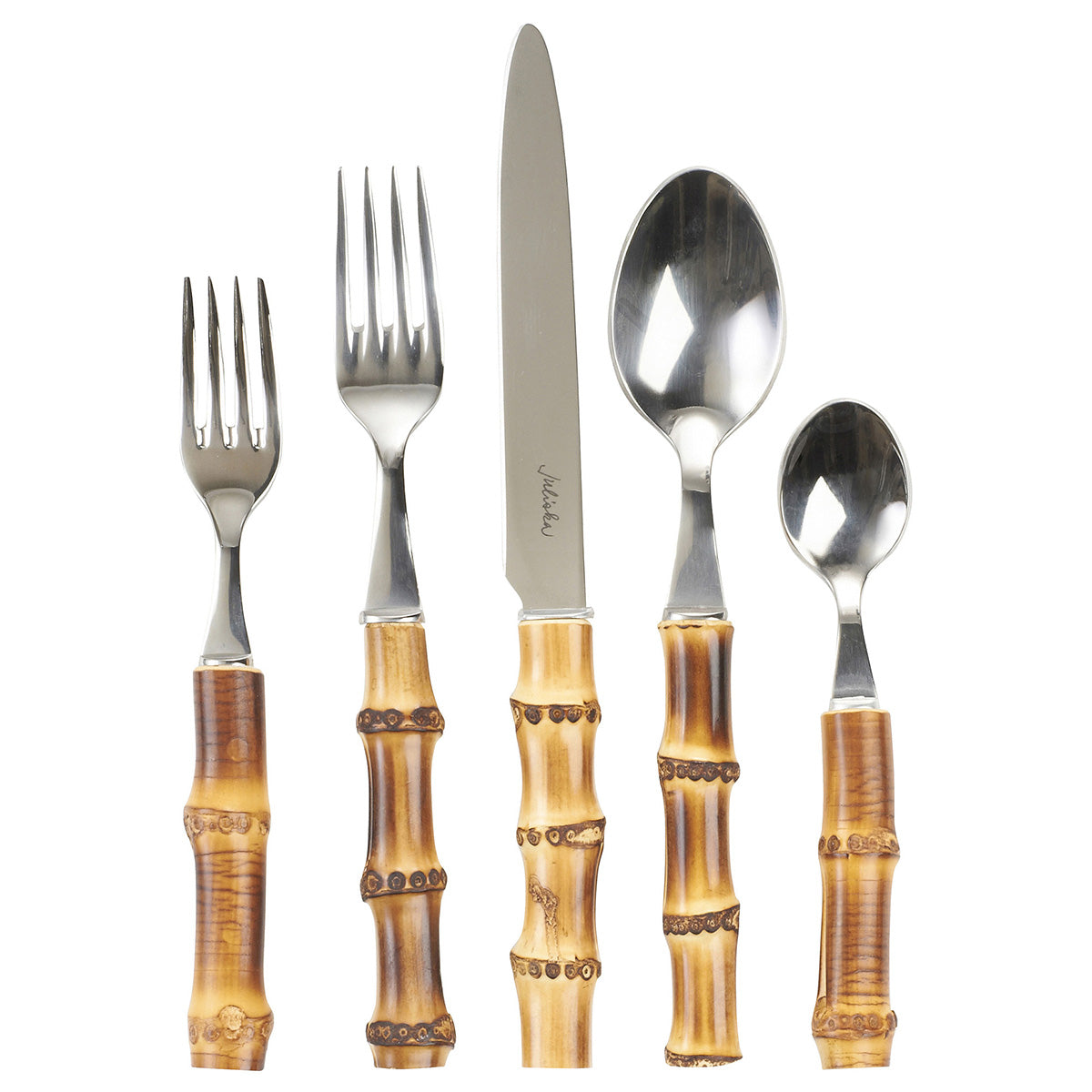 Natural Bamboo 5pc Place Setting