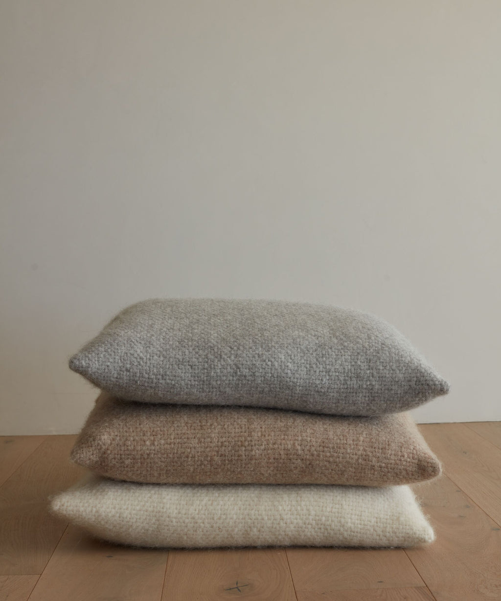 Alpaca Basketweave Pillow - Grey