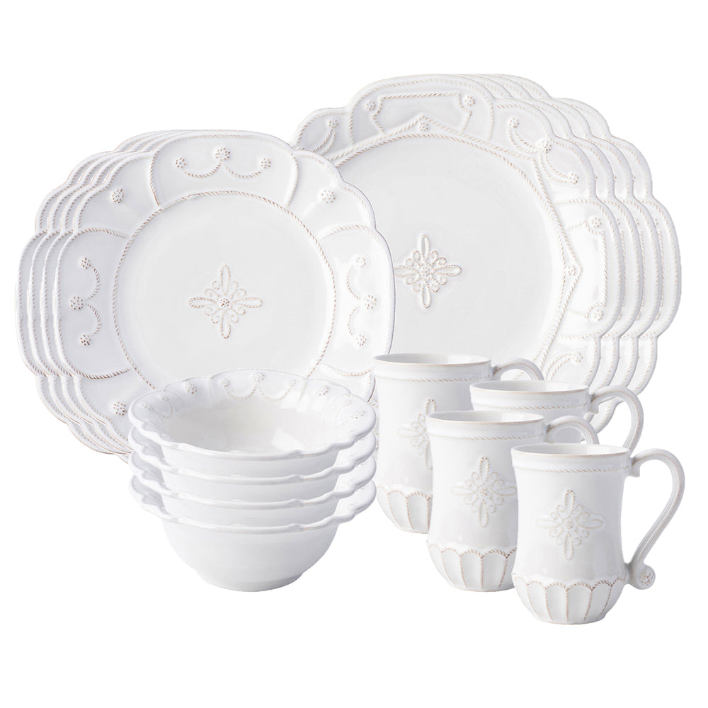 Jardins du Monde Whitewash 16 pc Set