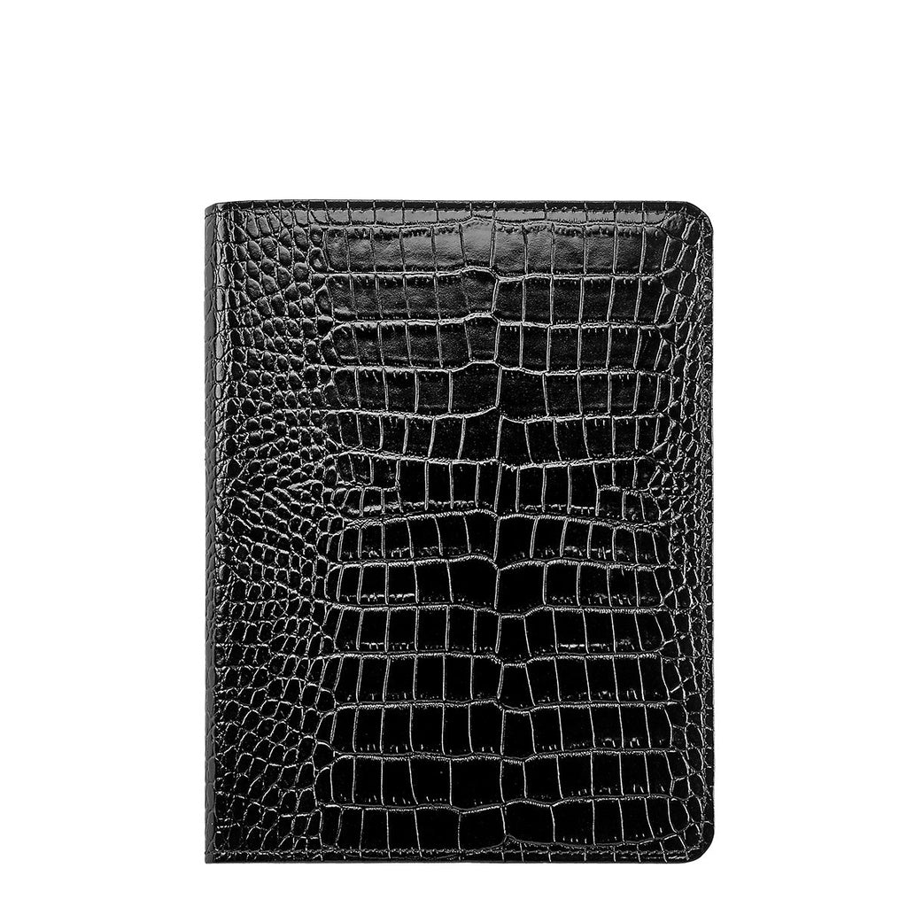 9-Inch Wire-O-Notebook in Crocodile Embossed Leather