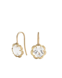 Blossom Drop Earring with White Topaz