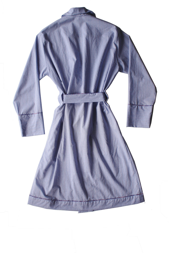 Janus Men's Robe in Pale Blue Cotton