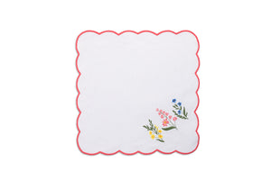 Jardin Placemat and Napkin Set in White