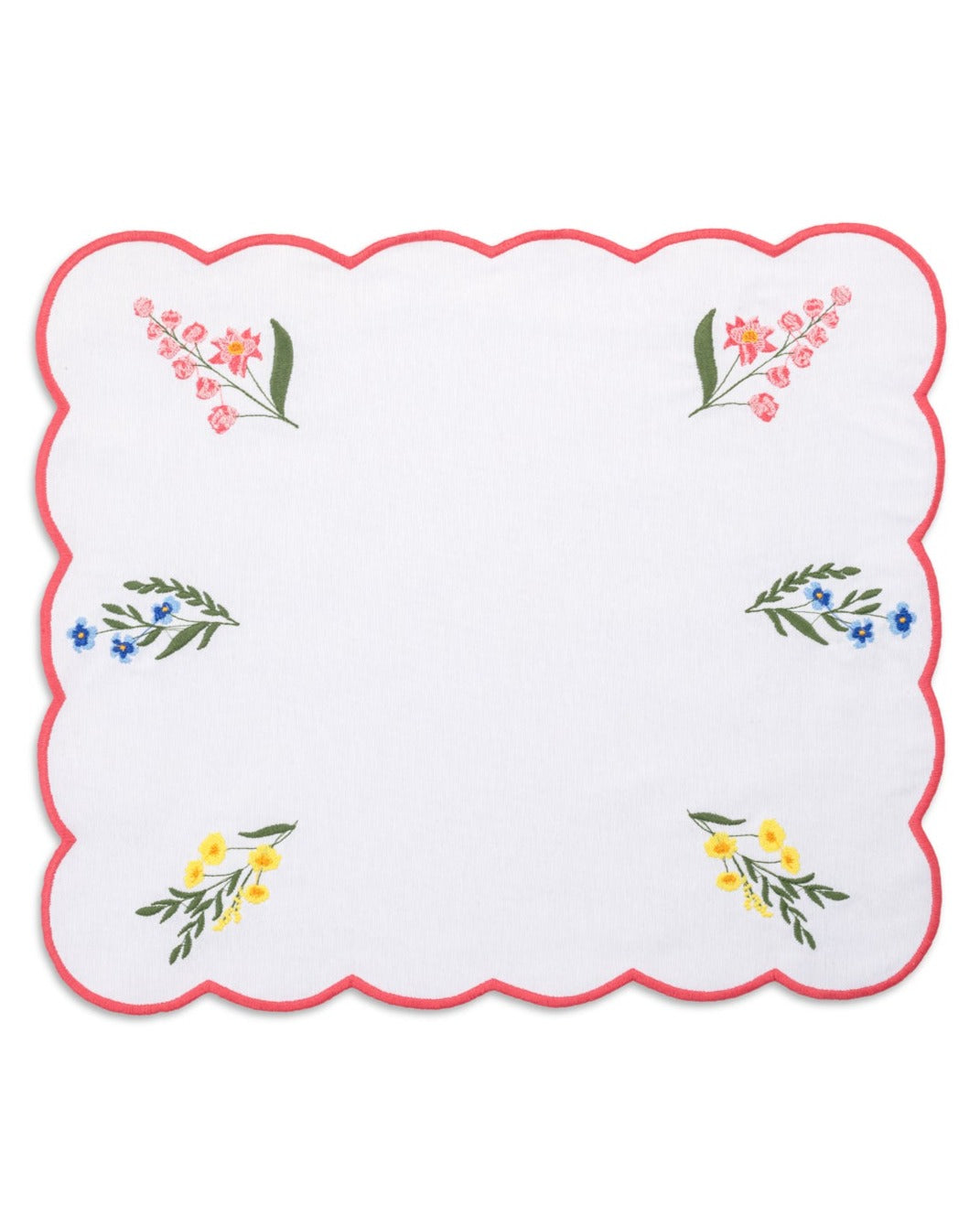 Jardin Placemat and Napkin Set in White