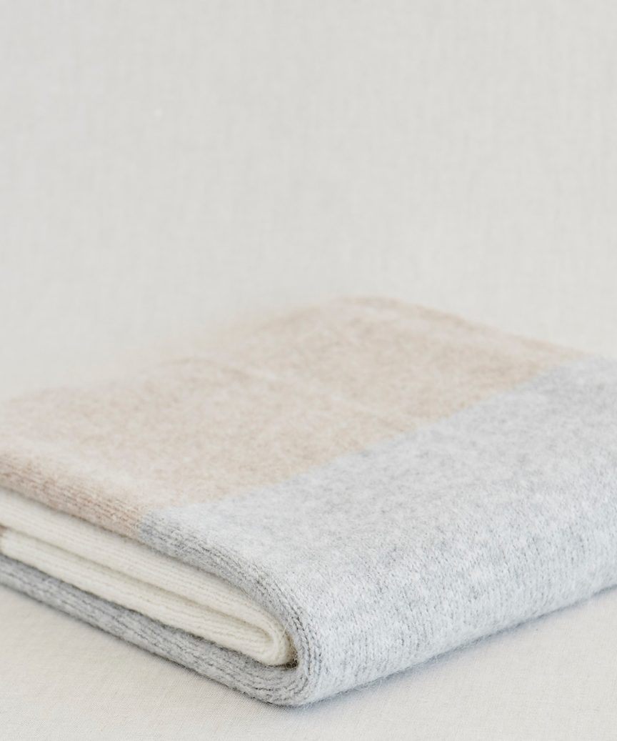 Alpaca Colorblock Throw
