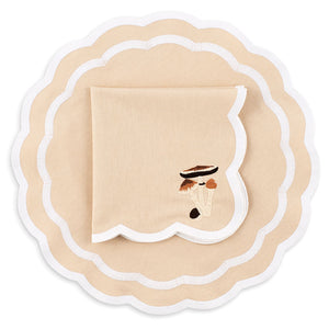 Julie Placemat and Napkin Set in Sand