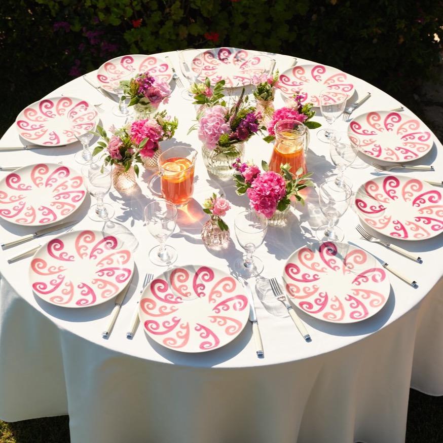 Athenee Two Tone Pink Peacock Dinner/Under Plate