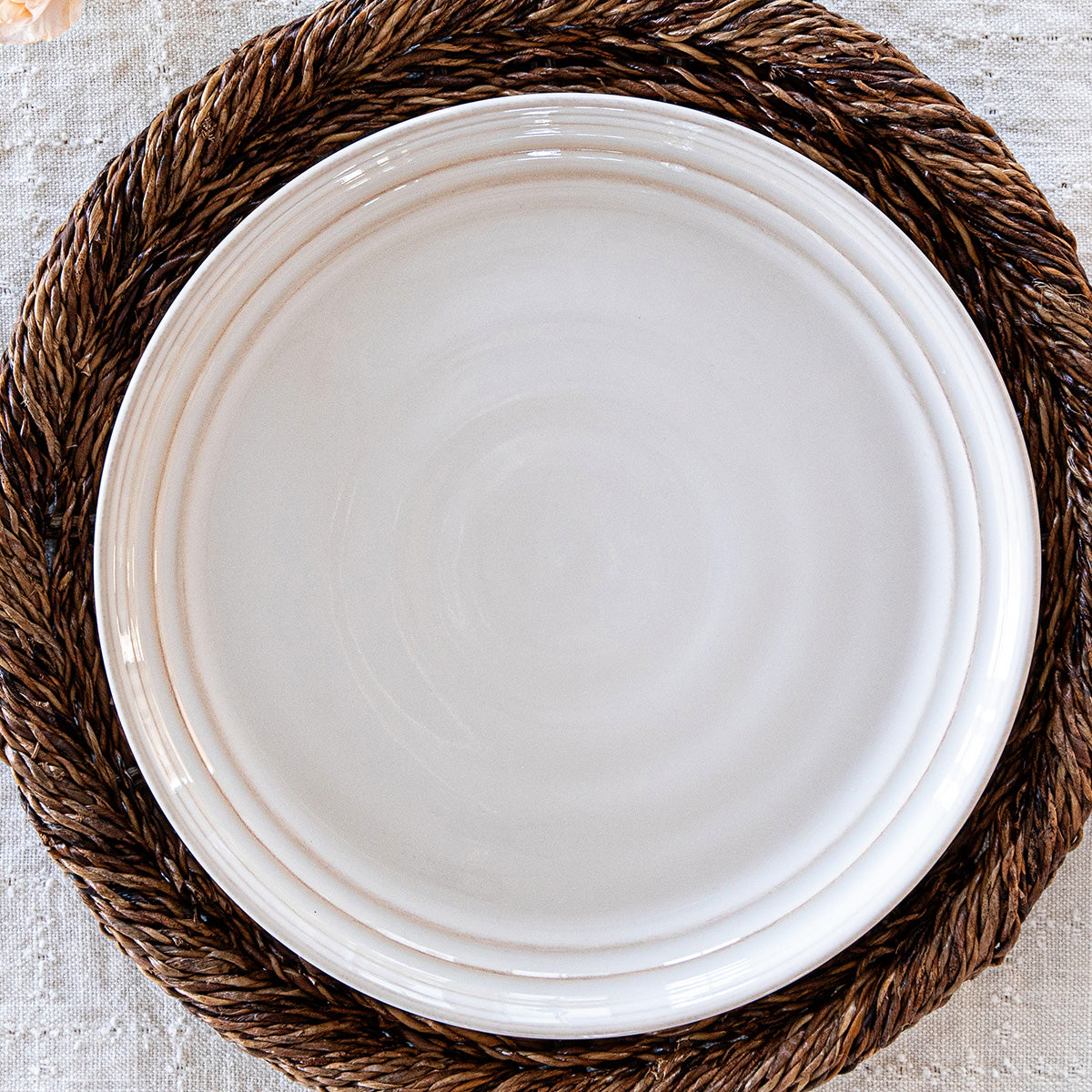 Bilbao Whitewash Dinner Plate