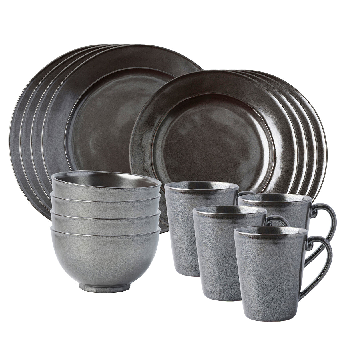 Pewter Stoneware 16 pc Set