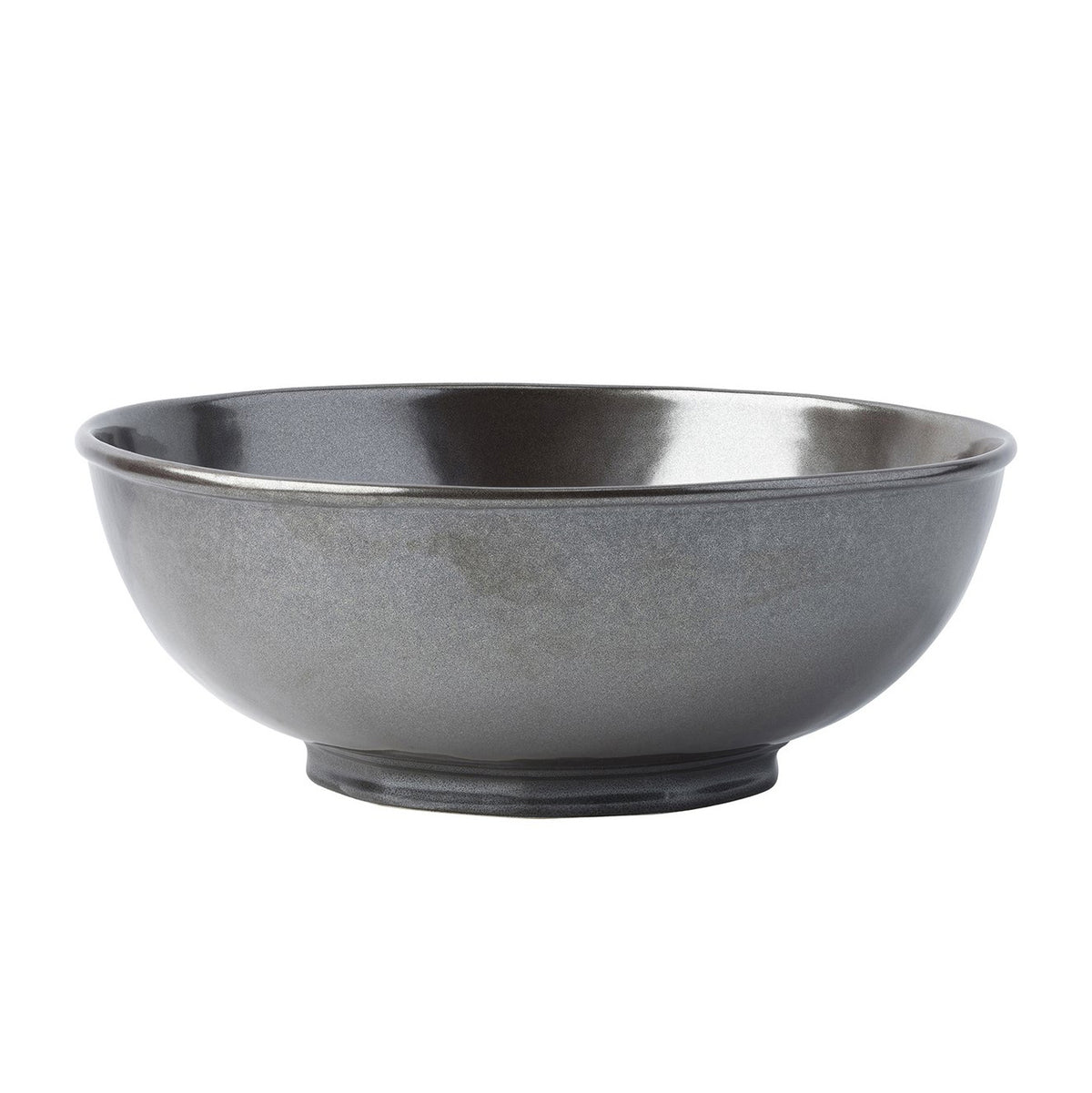 Pewter Stoneware 10" Serving Bowl
