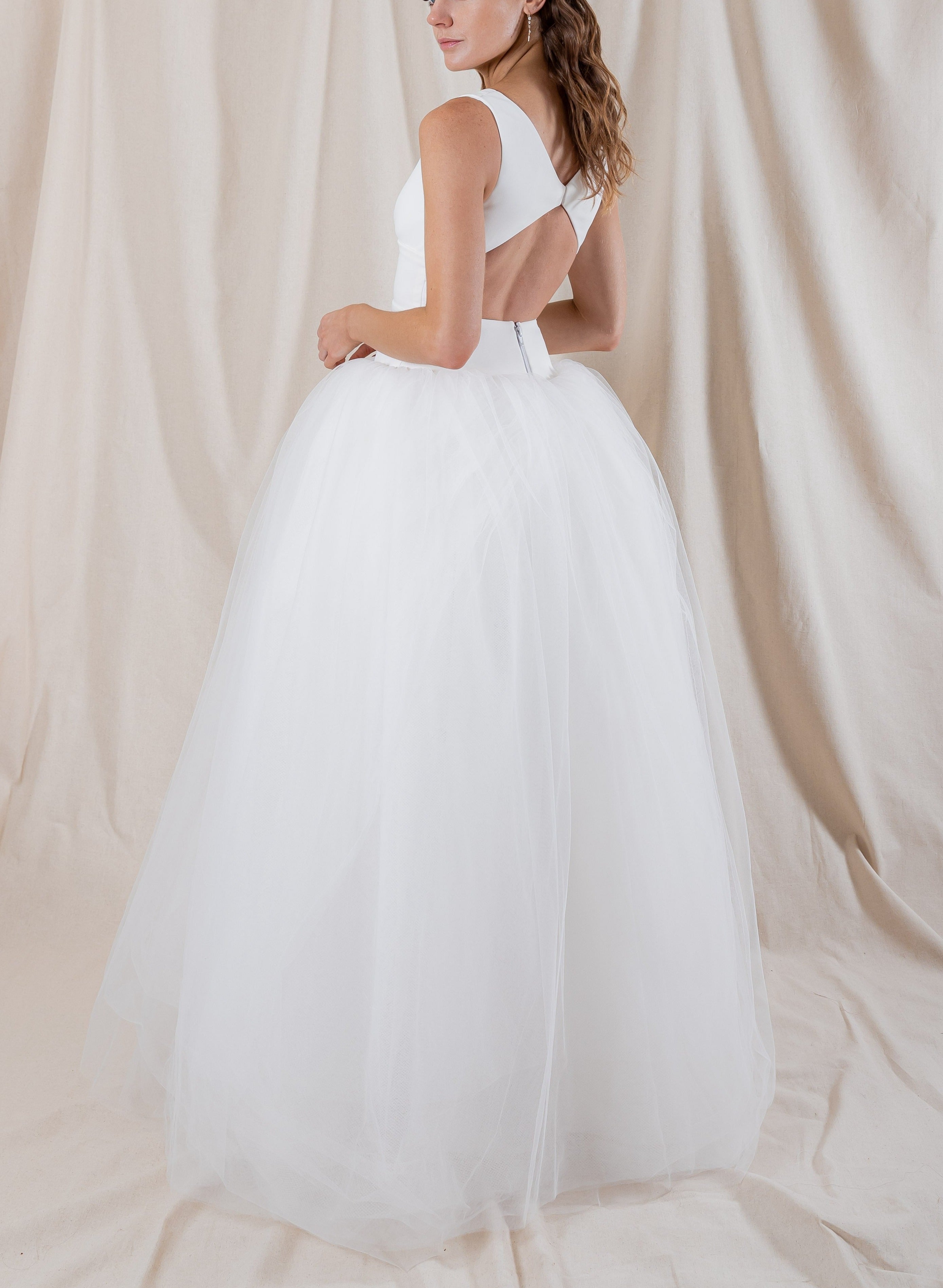 Jones Gown with Tulle Skirt