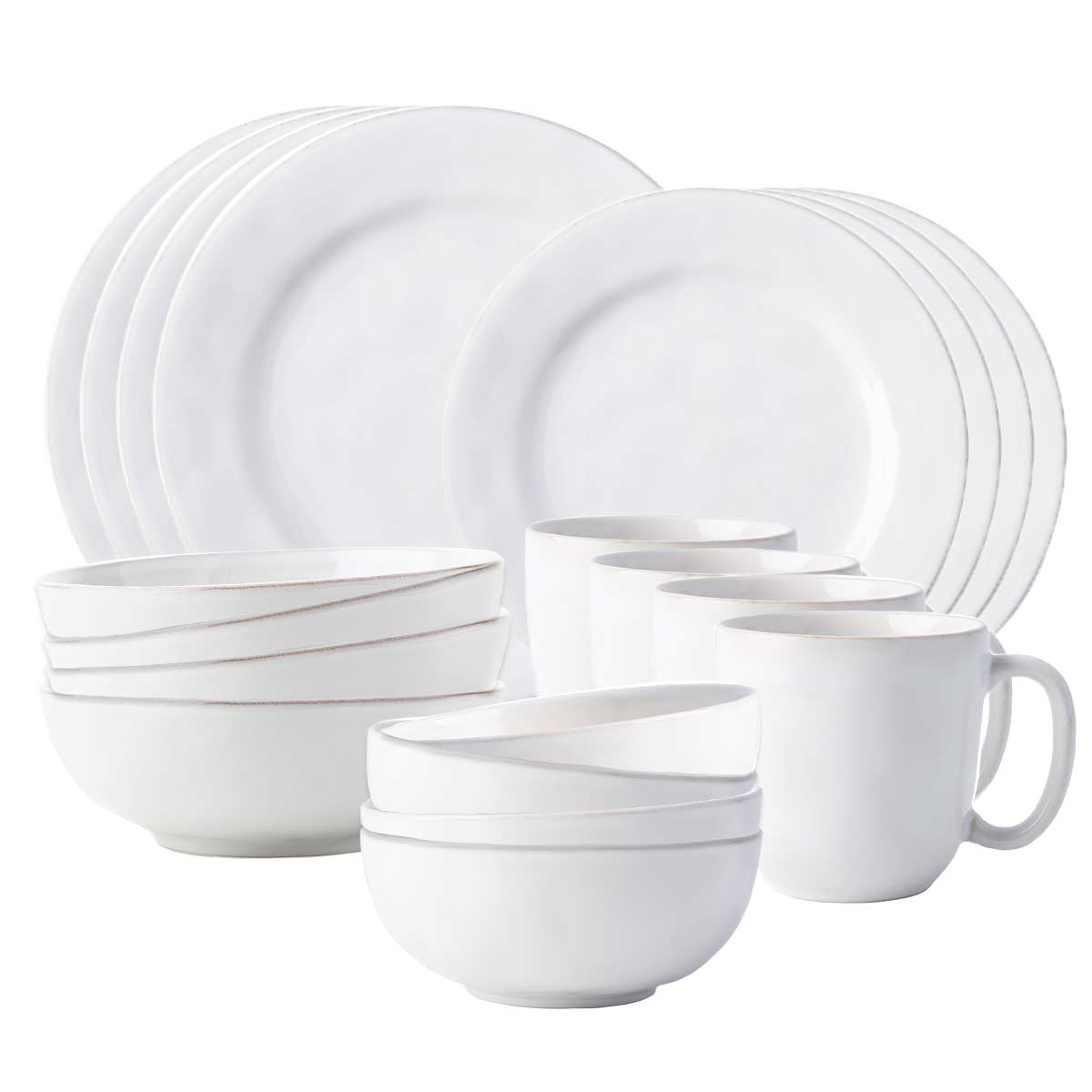 Puro Whitewash 20pc Essential Dinnerware Set