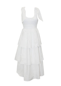 Kaiya Midi Dress in White