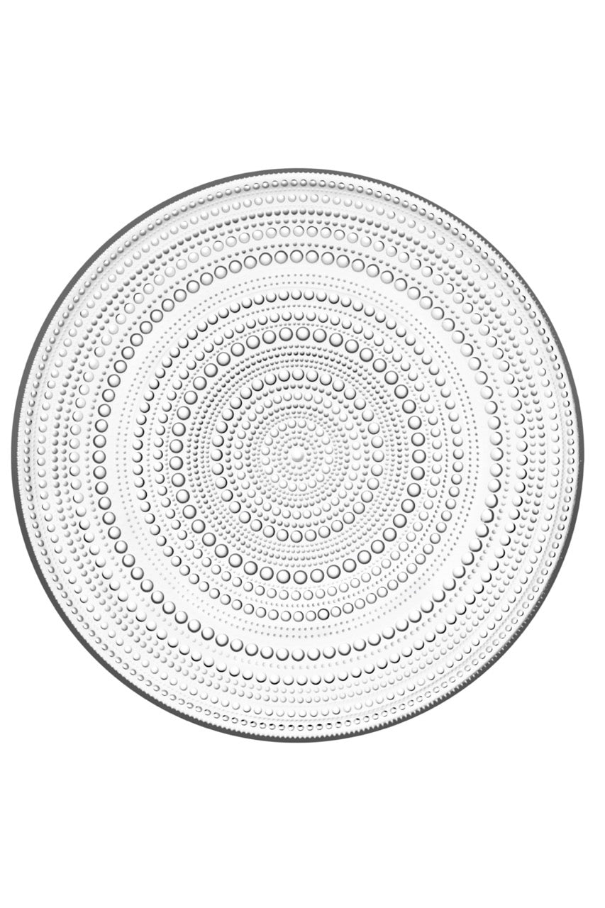 Kastehelmi Large Plate in Clear