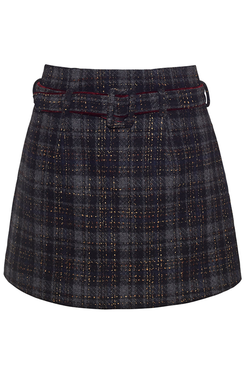 Kaya Skirt in Tweed Charcoal