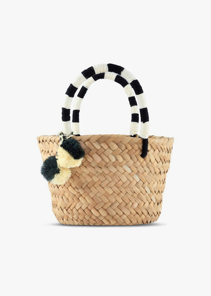 Kayu St. Tropez Pompom Straw Tote, O/S / Ivory