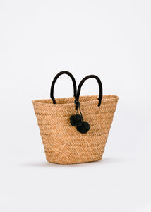 St. Tropez Pom Pom Straw Tote