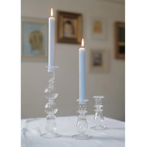 Luxor Glass Candlestick in Clear