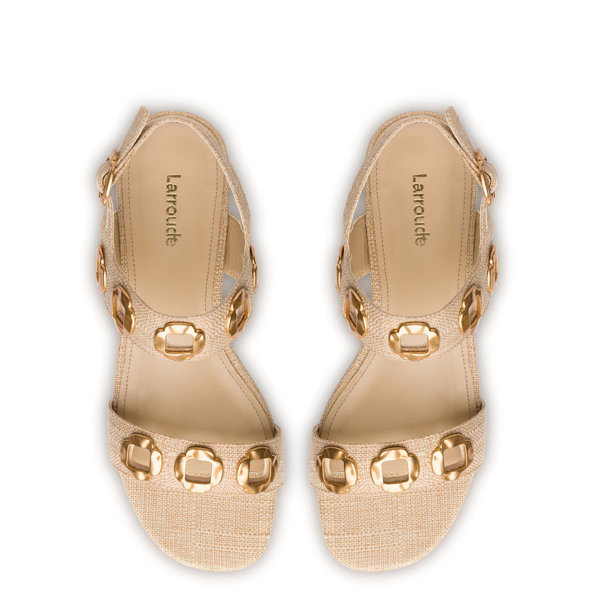 Milan Sandal In Beige Raffia