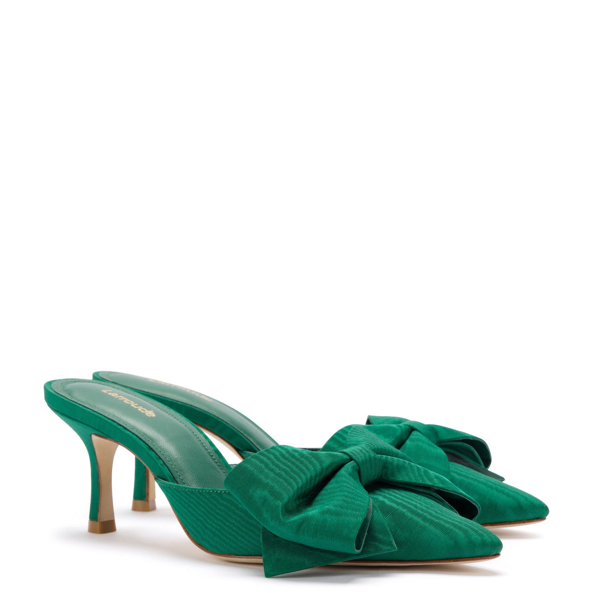 Mini Elle Pump In Emerald Fabric