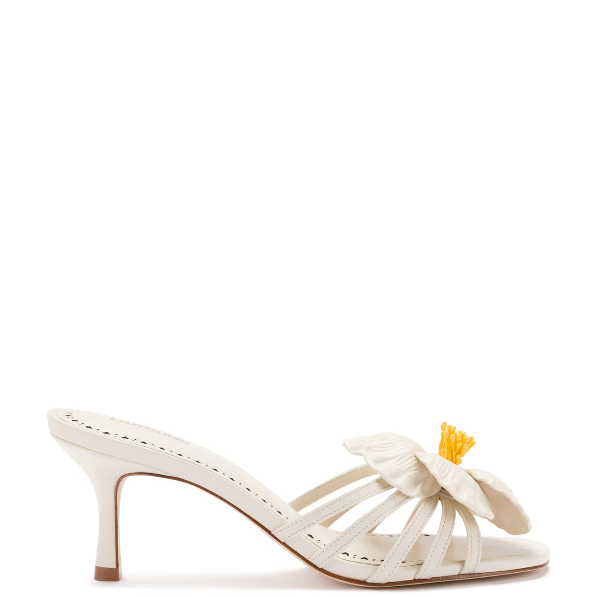 Magnolia Mule In Ivory Leather
