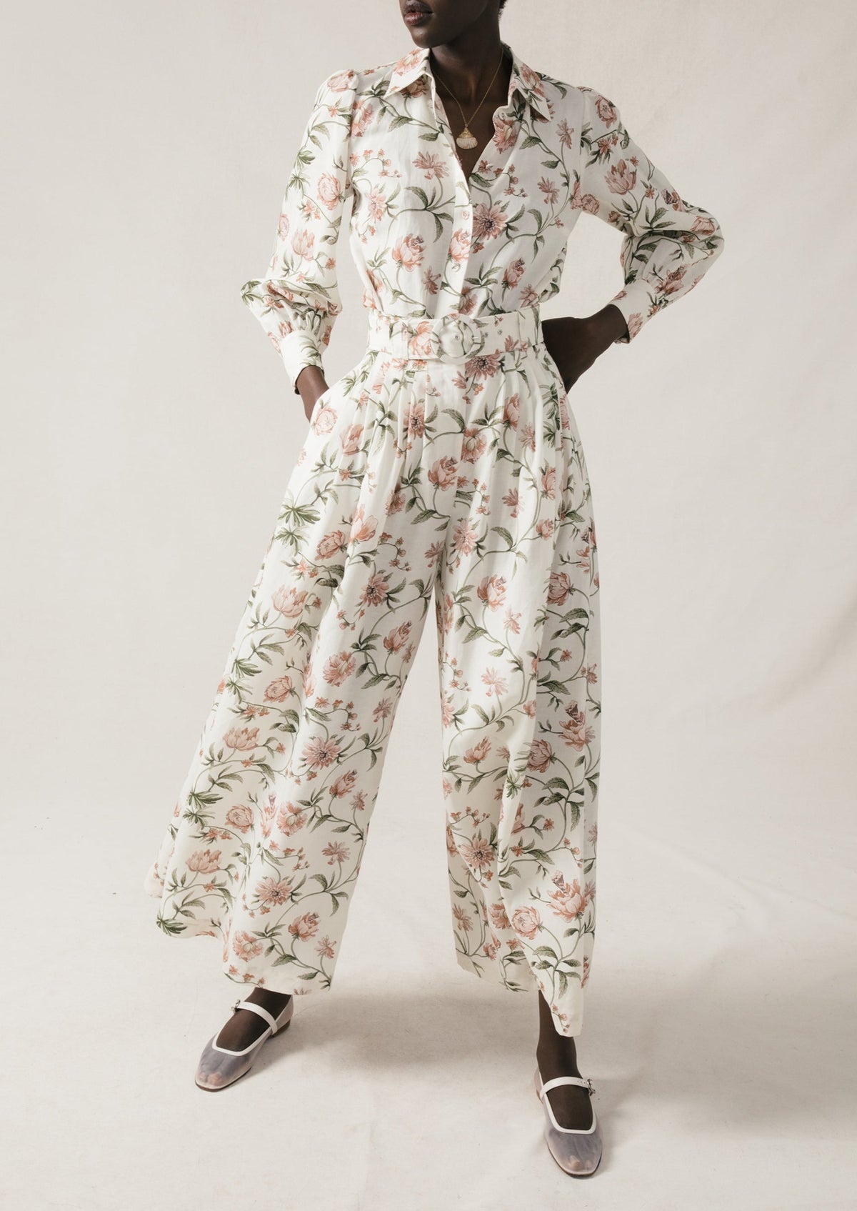 Portia Pant in Peony Print