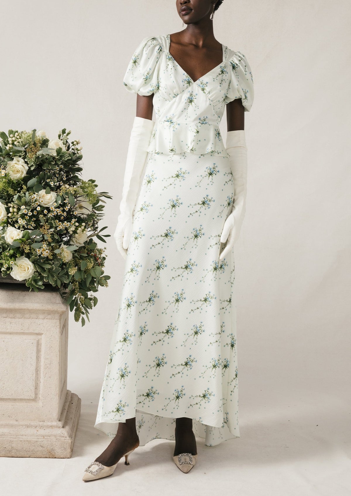 Lauren Dress in Ivory Wildflower